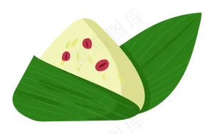 红豆打开粽子插图