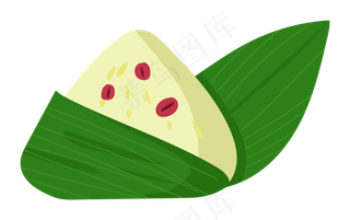 红豆打开粽子插图