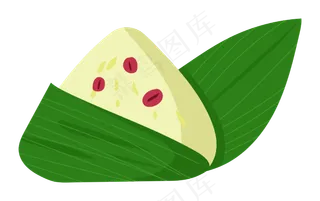 红豆打开粽子插图