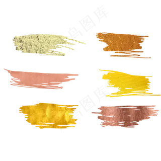 彩色金粉笔刷笔触