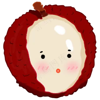 绿色荔枝红色白色