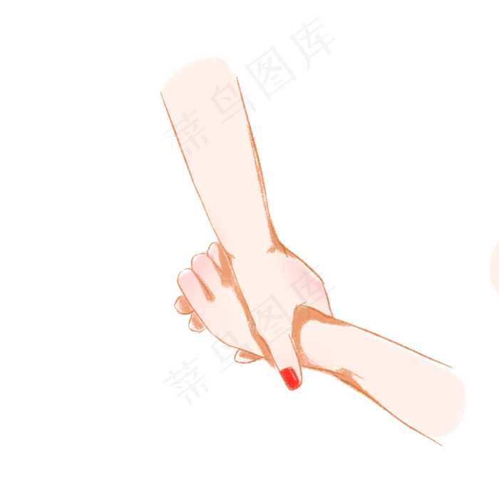 母亲节大手拉小手手绘卡通(2000X2000(DPI:350))psd模版下载