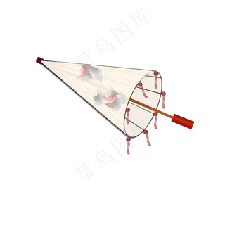 中国风淡雅水墨油纸伞,免抠元素