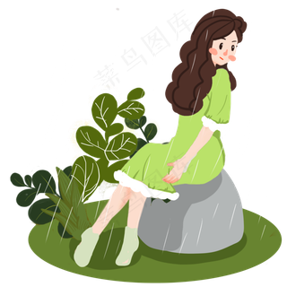 清明节漂亮的小女孩