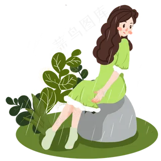 清明节漂亮的小女孩