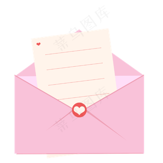 浪漫粉色系信封