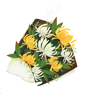 卡通鲜花绿叶下载