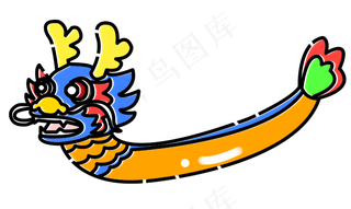 端午节习俗物件小萌物龙舟