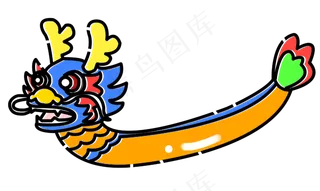 端午节习俗物件小萌物龙舟