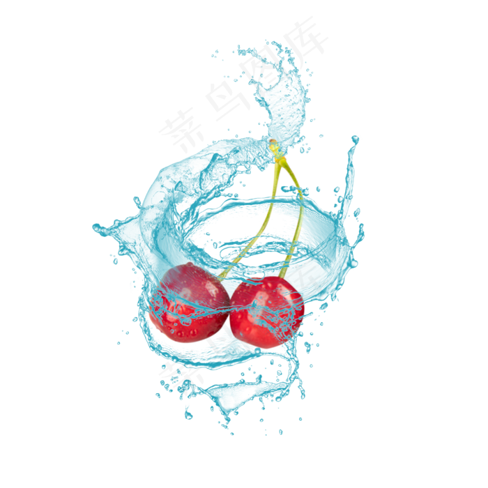 红色樱桃组合图(3000X3000(DPI:300))psd模版下载