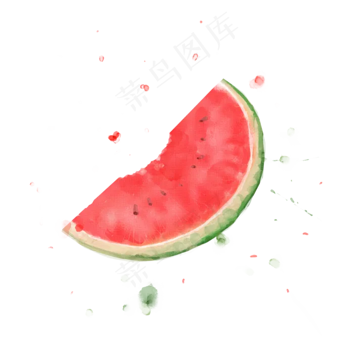 水彩西瓜(2000X2000(DPI:300))psd模版下载