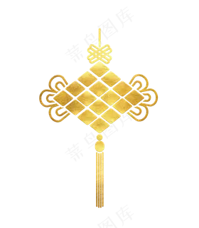 金色中国结,免抠元素