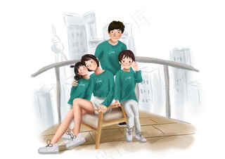 世界旅游一家人旅行