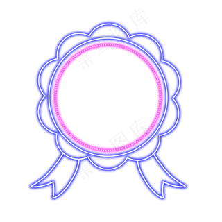 电商发光霓虹灯印章