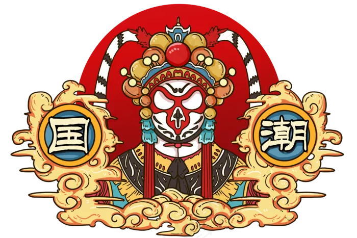 国潮风格京剧孙悟空,免抠元素(3000*2000px 300 dpi )psd模版下载
