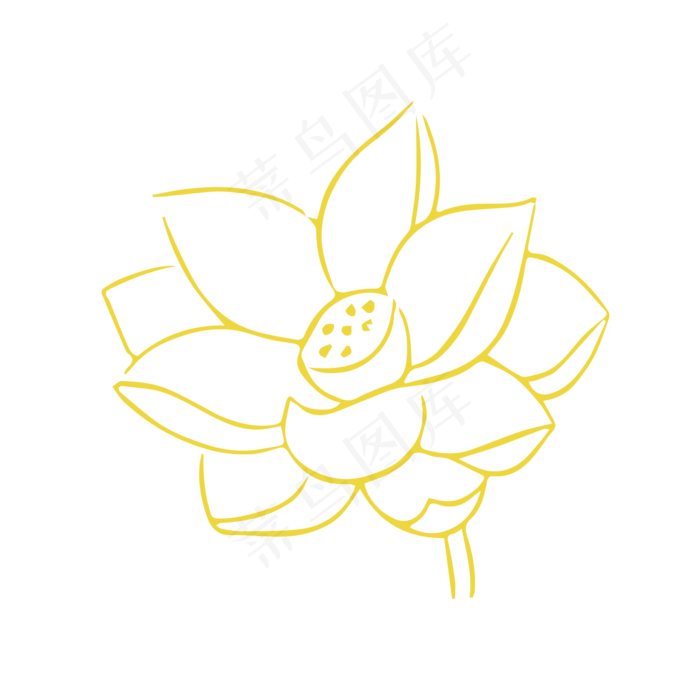 卡通荷花(2000X2000(DPI:300))psd模版下载