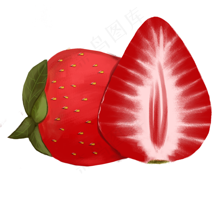 新鲜草莓水果(2480X2480(DPI:300))psd模版下载