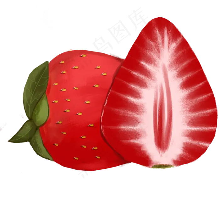 新鲜草莓水果(2480X2480(DPI:300))psd模版下载