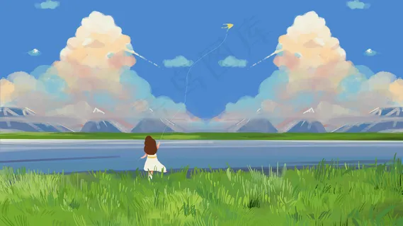 夏季五月唯美天空