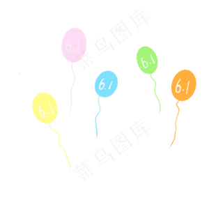 儿童节可爱彩色气球