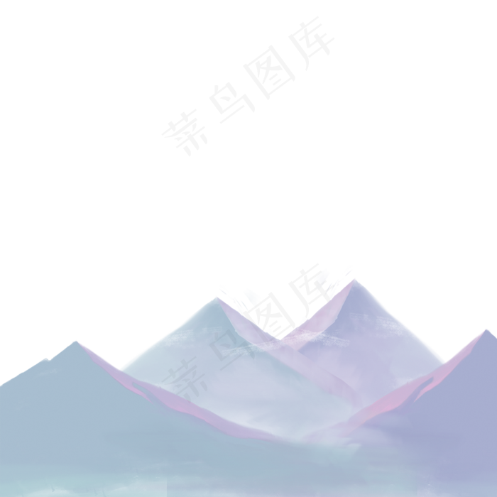 雪山卡通png素材