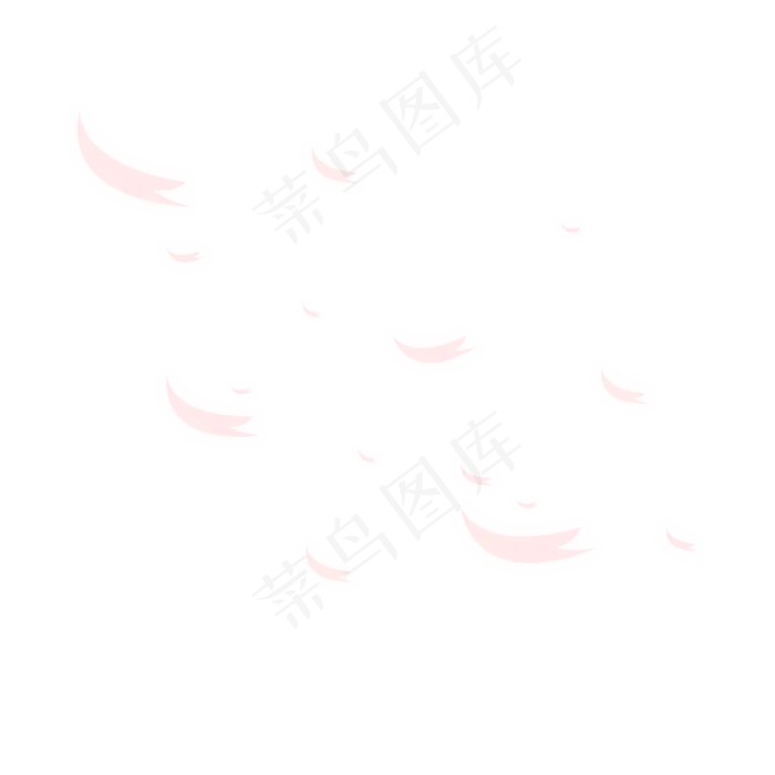 浅粉色漂浮樱花花瓣,免抠元素(2000*2000px 300 dpi )ai矢量模版下载