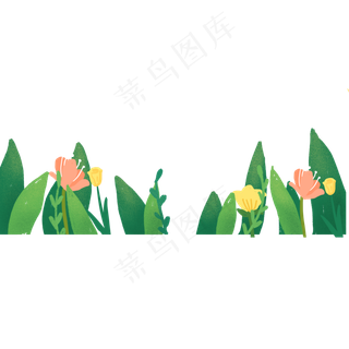 春天的红色花朵免抠图