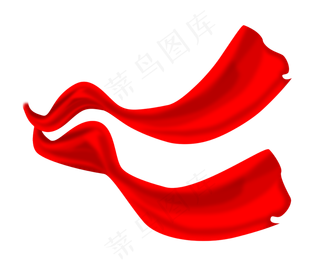 两条红色卡通绸子