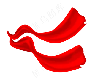 两条红色卡通绸子