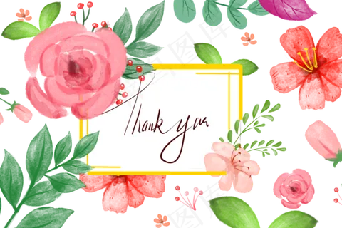 彩色水彩花朵png透明底