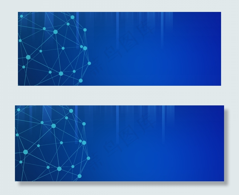 电子科技商务蓝色机械手banner