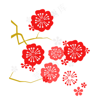 矢量创意花卉装饰图案,免抠元素