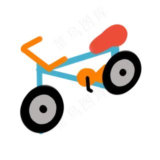 儿童自行车简笔画 儿童自行车简笔画