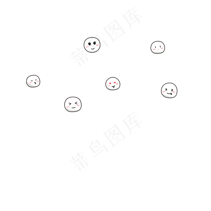 元宵快乐汤圆边框矢量,免抠元素(2000X2000(DPI:300))ai矢量模版下载