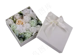 花朵蝴蝶结送女友礼品盒礼物花