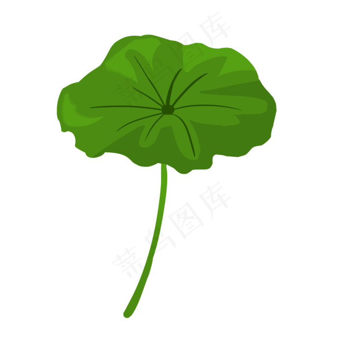 大暑板绘荷叶(3000X3000(DPI:300))psd模版下载