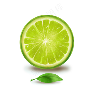 夏季青柠水果矢量图