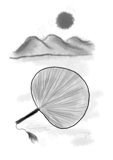 夏至手绘古风扇子