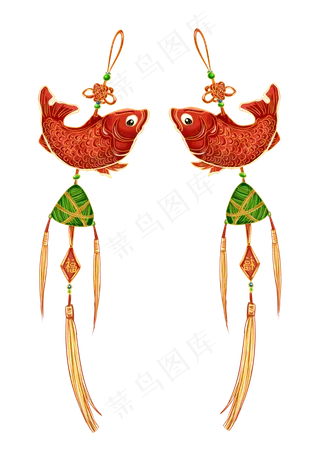 中国风粽子装饰吊坠