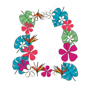 夏季夏天夏至手绘植物免扣素材