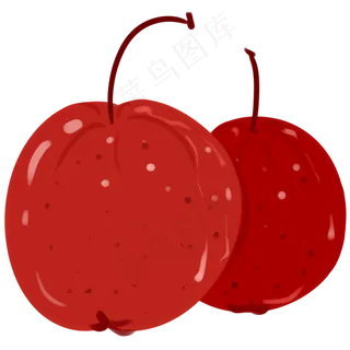 两颗山楂卡通红果