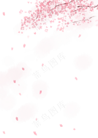 飘落的樱花花瓣唯美,免抠元素
