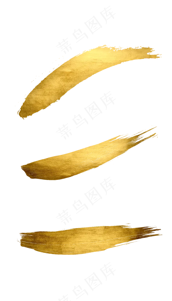 黄金金箔金漆笔触,免抠元素(2000*3500px 300 dpi )psd模版下载