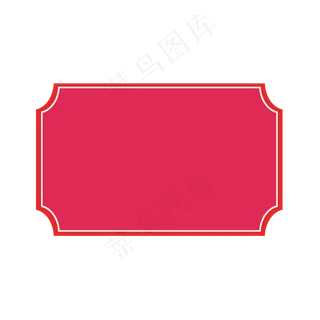 标钱促销矩形红色,免抠元素
