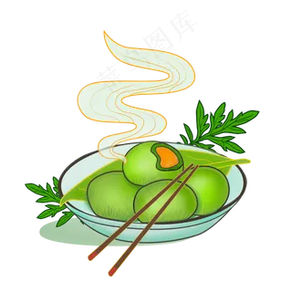 清明青团PNG素材