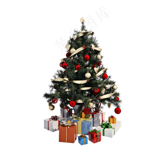 仿真圣诞树png图,免抠元素