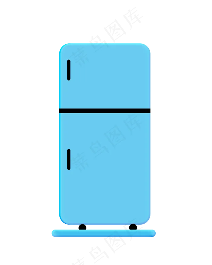 手绘蓝色冰箱免抠图(2000X2500(DPI:300))psd模版下载