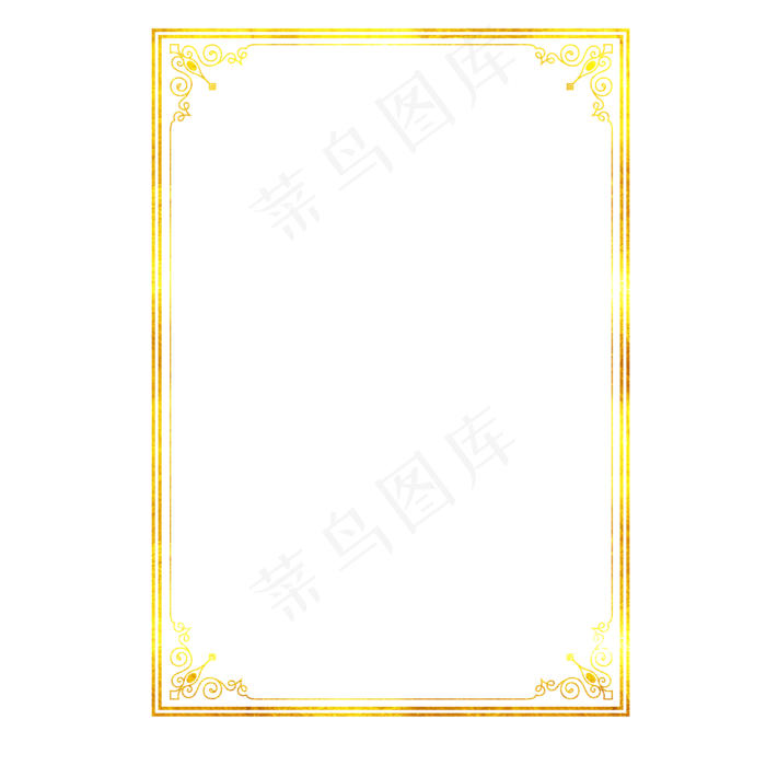 复古欧式潮流烫金相框免抠图(3545X5315(DPI:300))