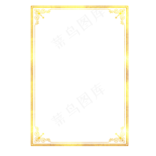 复古欧式潮流烫金相框免抠图