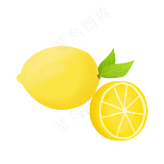 手绘小清新柠檬叶子,免抠元素